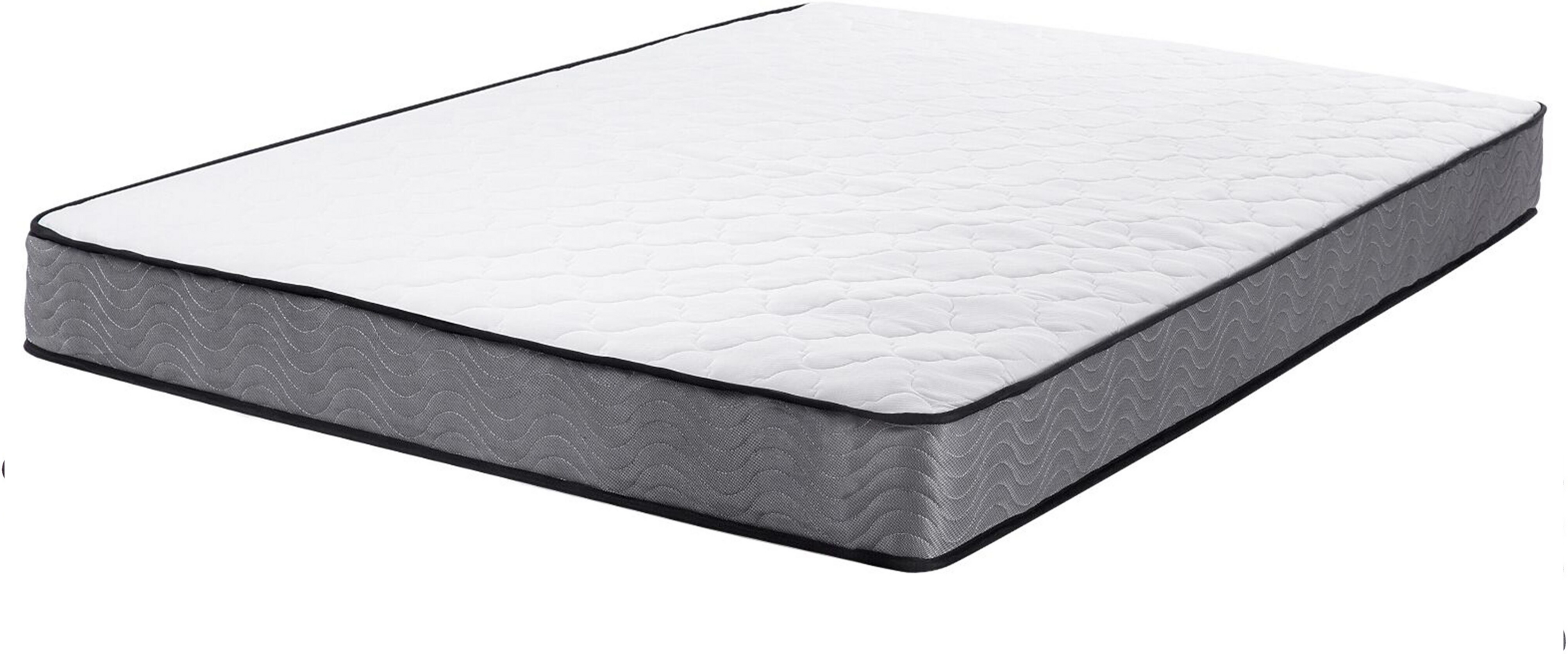 Beliani Pocket Spring Mattress White Fabric EU Double Size 4ft6 Size Firm