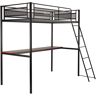 X Rocker HQ Gaming Bunk Bed with Built-In Shelving, Black, Twin