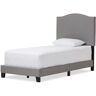 Baxton Studio Benjamin Gray Twin Upholstered Bed