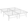 MODWAY Horizon White Full Stainless Steel Bed Frame