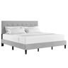 Hillsdale Furniture Mandan King Upholstered Bed, Gray
