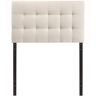 MODWAY Lily Ivory Twin Upholstered Fabric Headboard