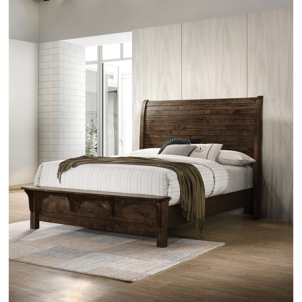 NEW CLASSIC HOME FURNISHINGS New Classic Furniture Blue Ridge Rustic Gray Wood Frame King Panel Bed