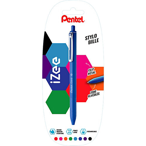 Pentel Stylo bille rétractable Pentel IZEE Bleu