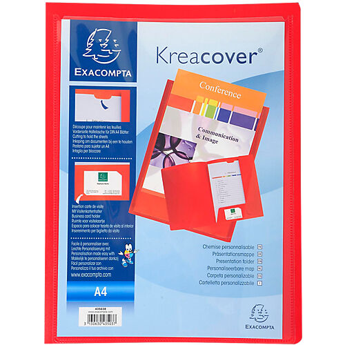 Exacompta Chemise de présentation personnalisable Exacompta Krea Cover A4 Rouge