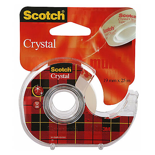 Scotch Ruban adhésif sur dévidoir Scotch Crystal Clear Tape Adhésif  N'abîme pas les photos  permanent Invisible