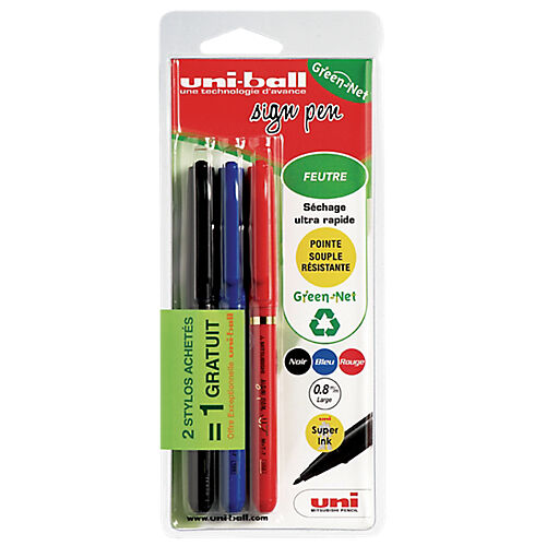 uni-ball Feutre d'écriture uni-ball Sign Pen Assortiment - 3 Unités