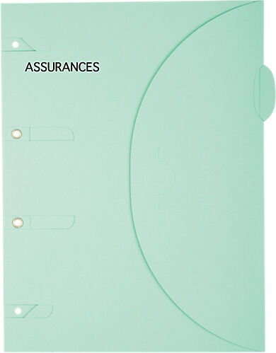 SMARTFOLDER Pochette papier SMARTFOLDER Assurances A4 300 g/m² Vert 6 Unités