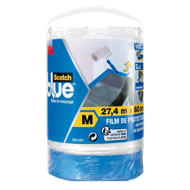 Norauto Recharge Bâche De Protection En Dévidoir Taille M 27,4 M X 60 Cm Scotchblue