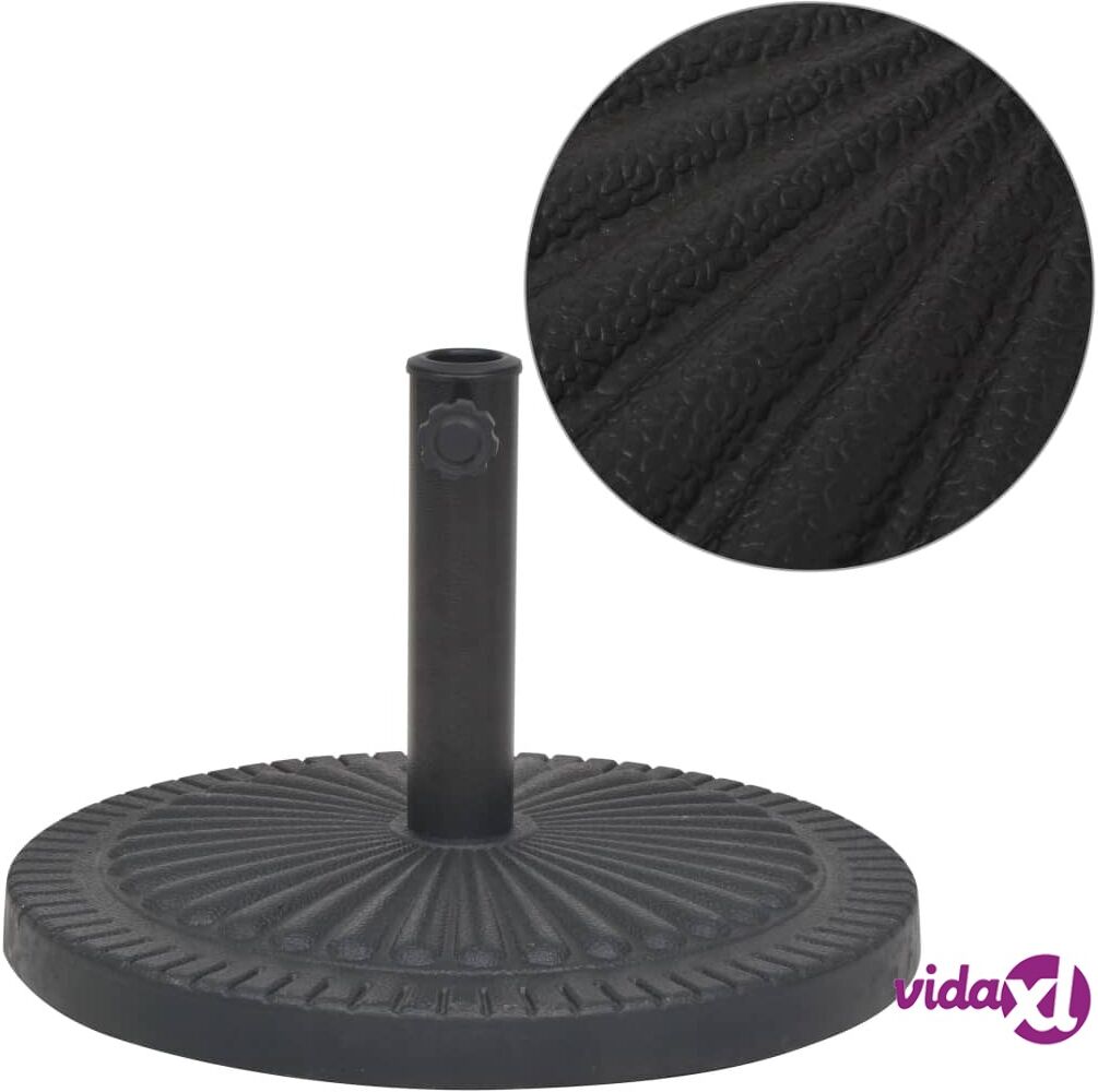 vidaXL Parasol Base Resin Round Black 14 kg