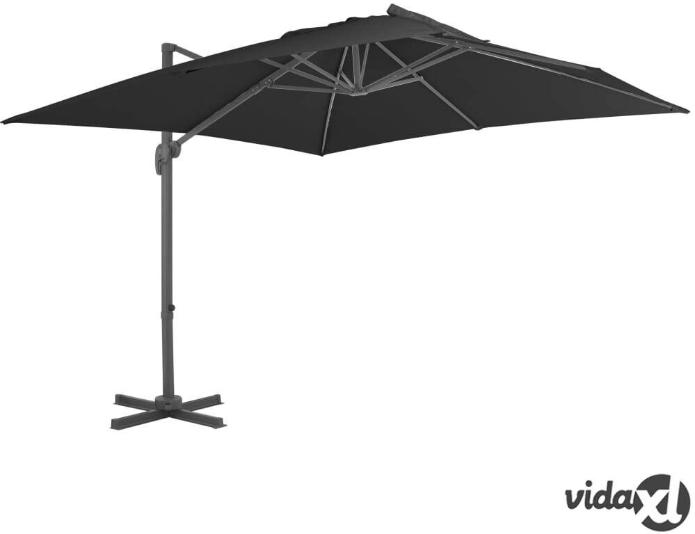 vidaXL Cantilever Umbrella with Aluminium Pole 300x300 cm Anthracite