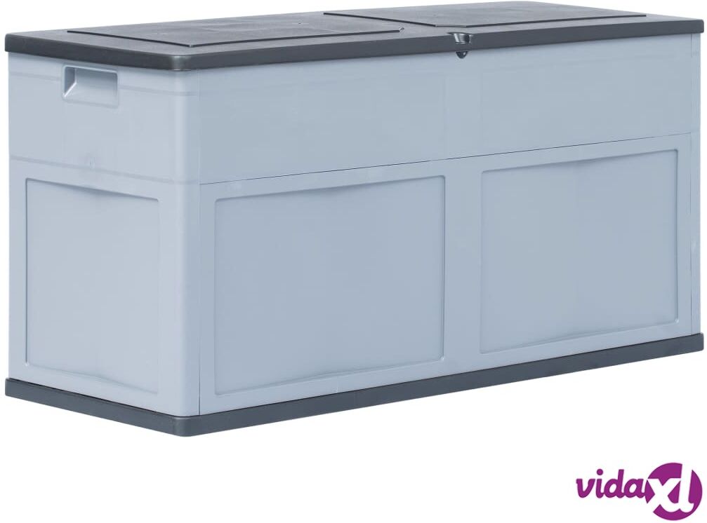 vidaXL Garden Storage Box 320 L Grey Black