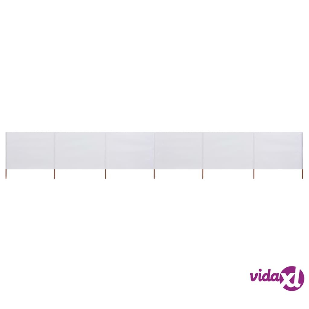 vidaXL 6-panel Wind Screen Fabric 800x160 cm Sand White