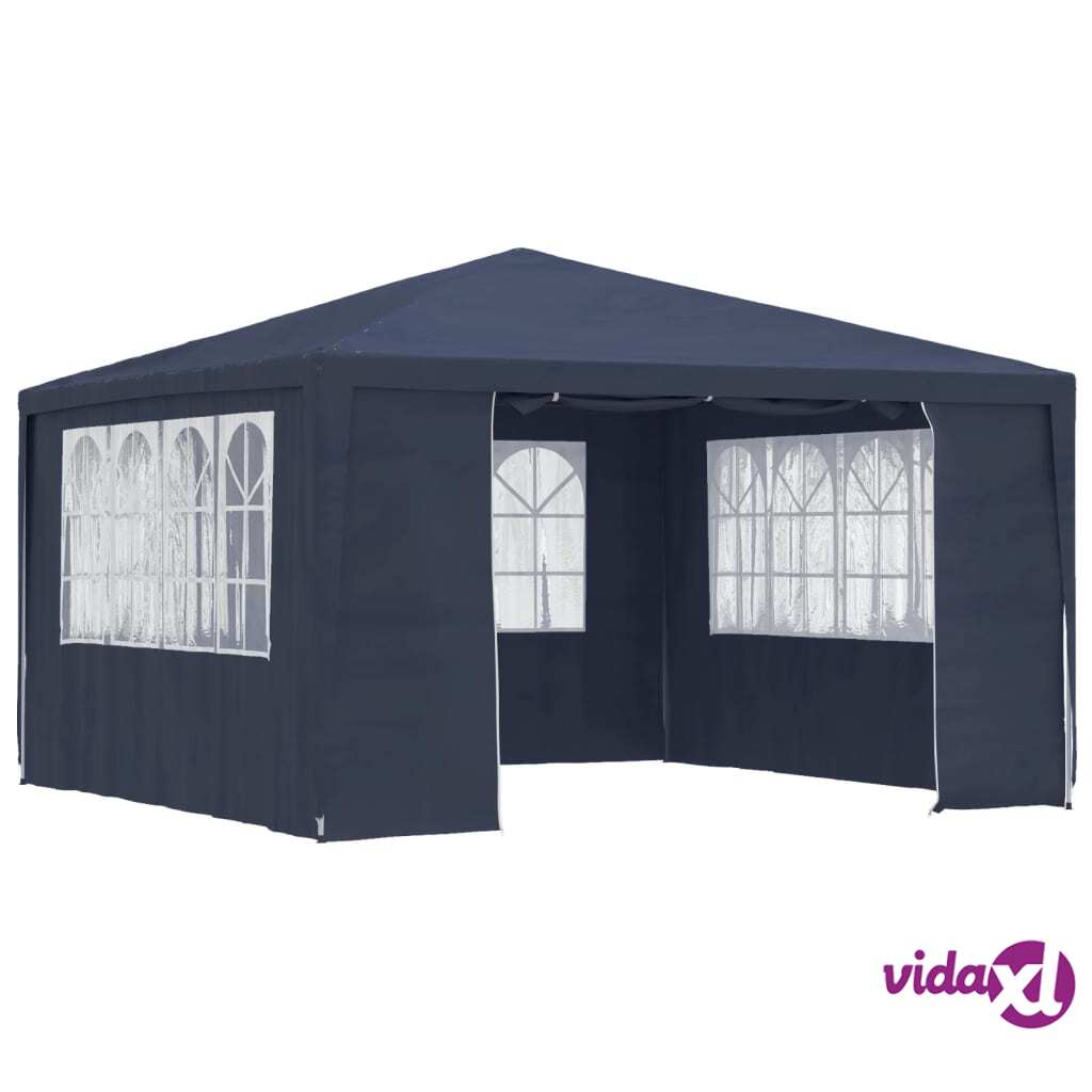 vidaXL Professional Party Tent with Side Walls 4x4 m Blue 90 g/m²
