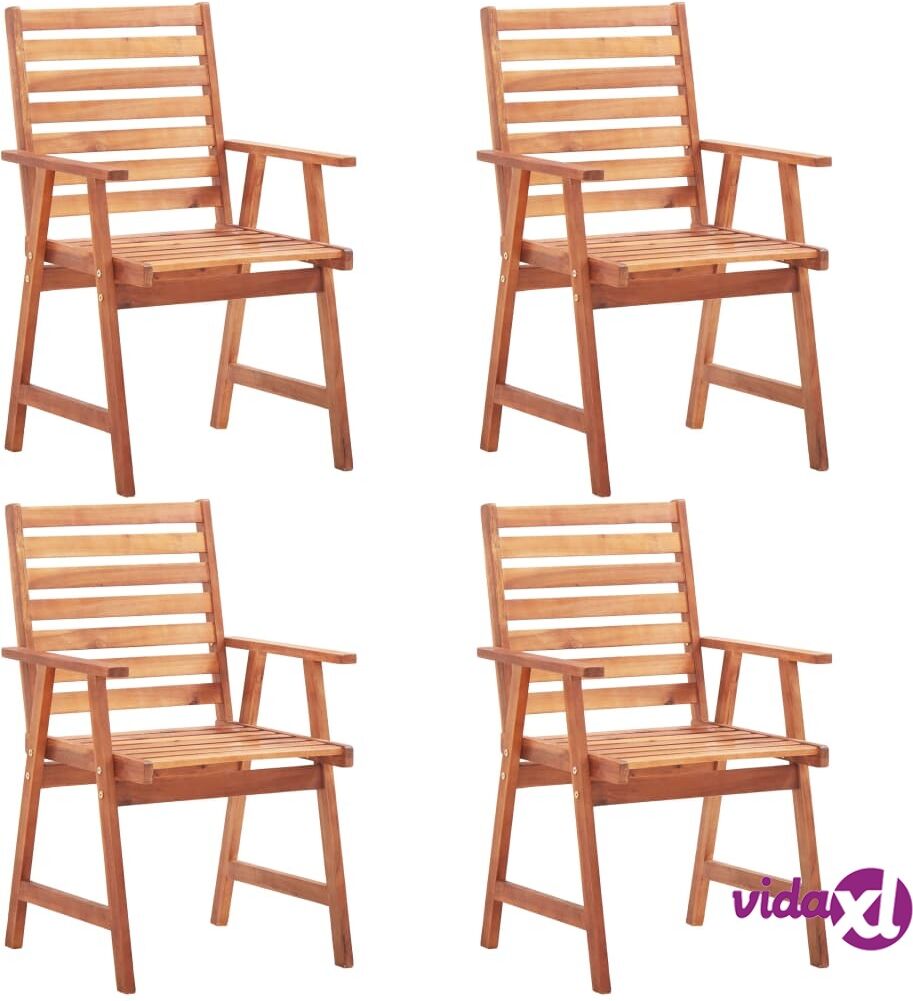 vidaXL Outdoor Dining Chairs 4 pcs Solid Acacia Wood