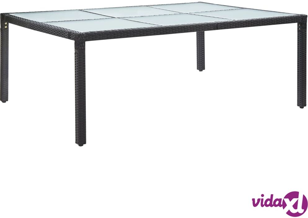 vidaXL Outdoor Dining Table Black 200x150x74 cm Poly Rattan