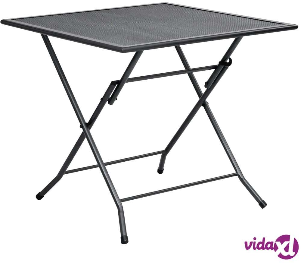 vidaXL Folding Mesh Table 80x80x72 cm Steel Anthracite