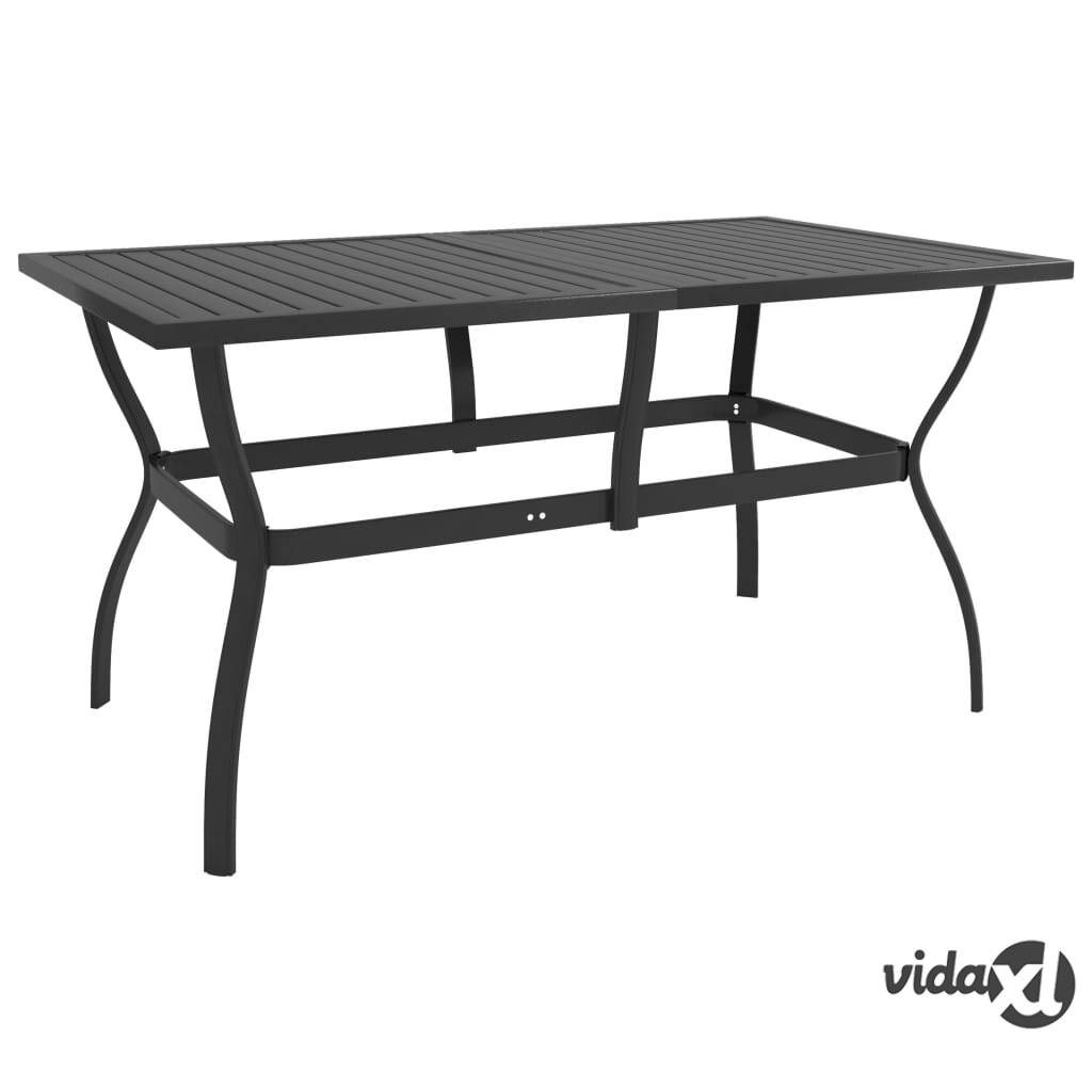 vidaXL Garden Table Anthracite 140x80x72 cm Steel