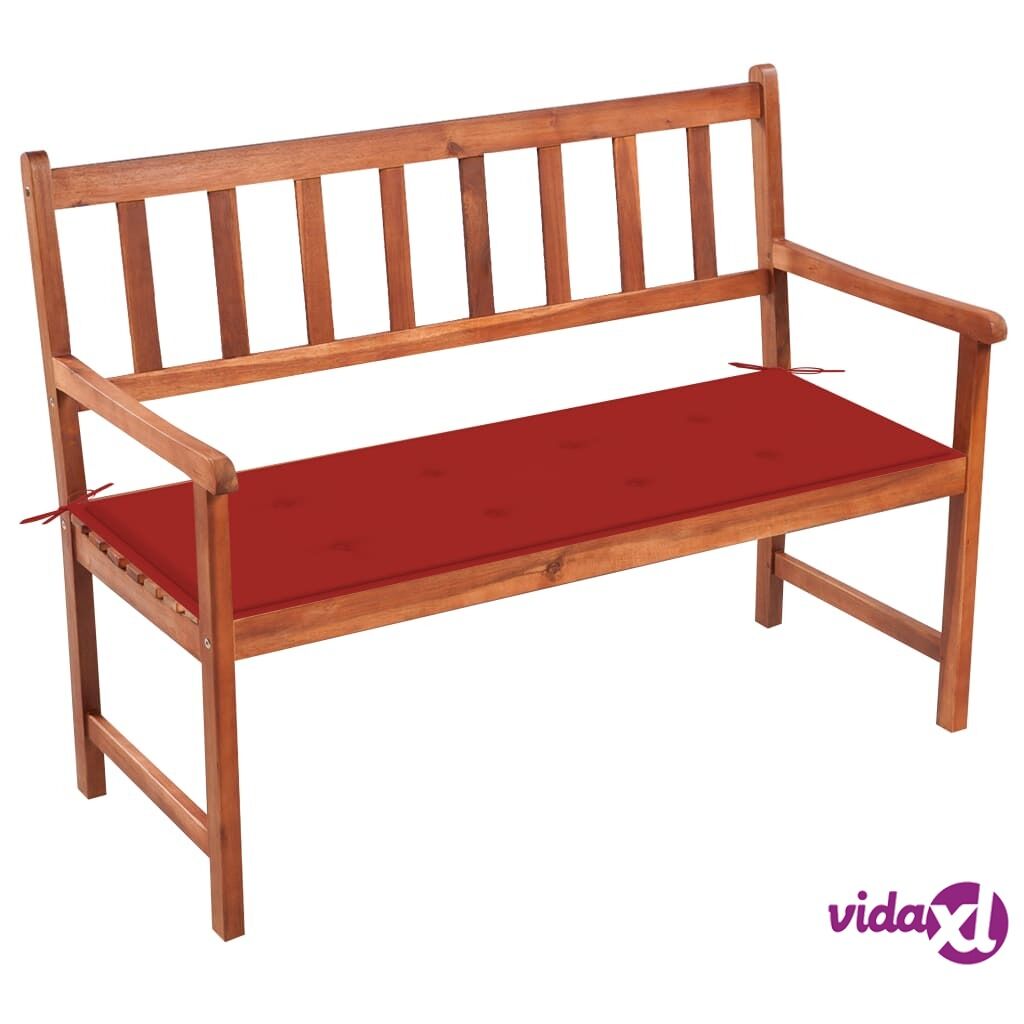 vidaXL Garden Bench with Cushion 120 cm Solid Acacia Wood