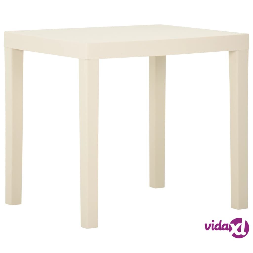 vidaXL Garden Table White 79x65x72 cm Plastic