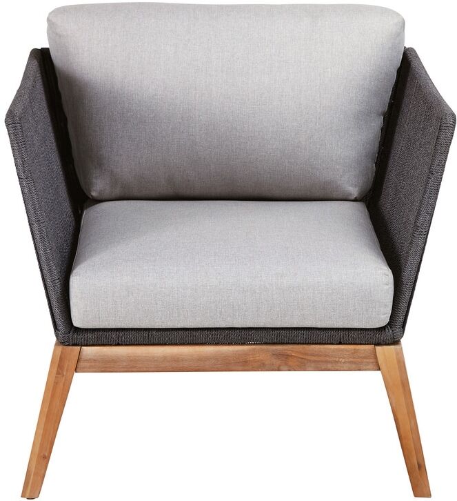 Maisons du Monde Fauteuil de jardin en corde tressée gris anthracite