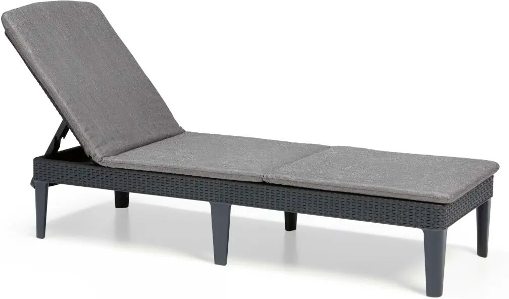 Allibert Chaise longue avec coussin Jaipur Graphite