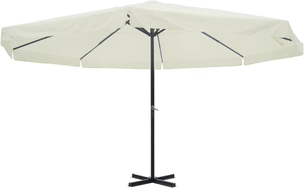 vidaXL Parasol Blanc Aluminium 500 cm