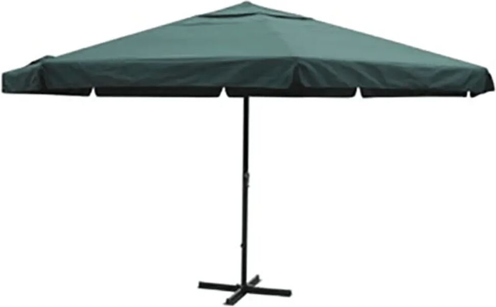 vidaXL Parasol Vert Aluminium 500 cm