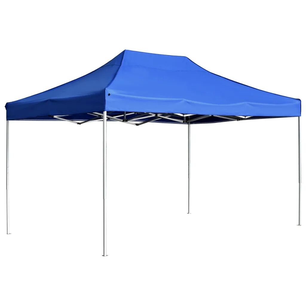 vidaXL Tente de réception pliable Aluminium 4,5x3 m Bleu