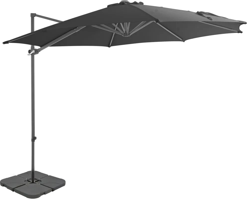 vidaXL Parasol avec base portable Anthracite