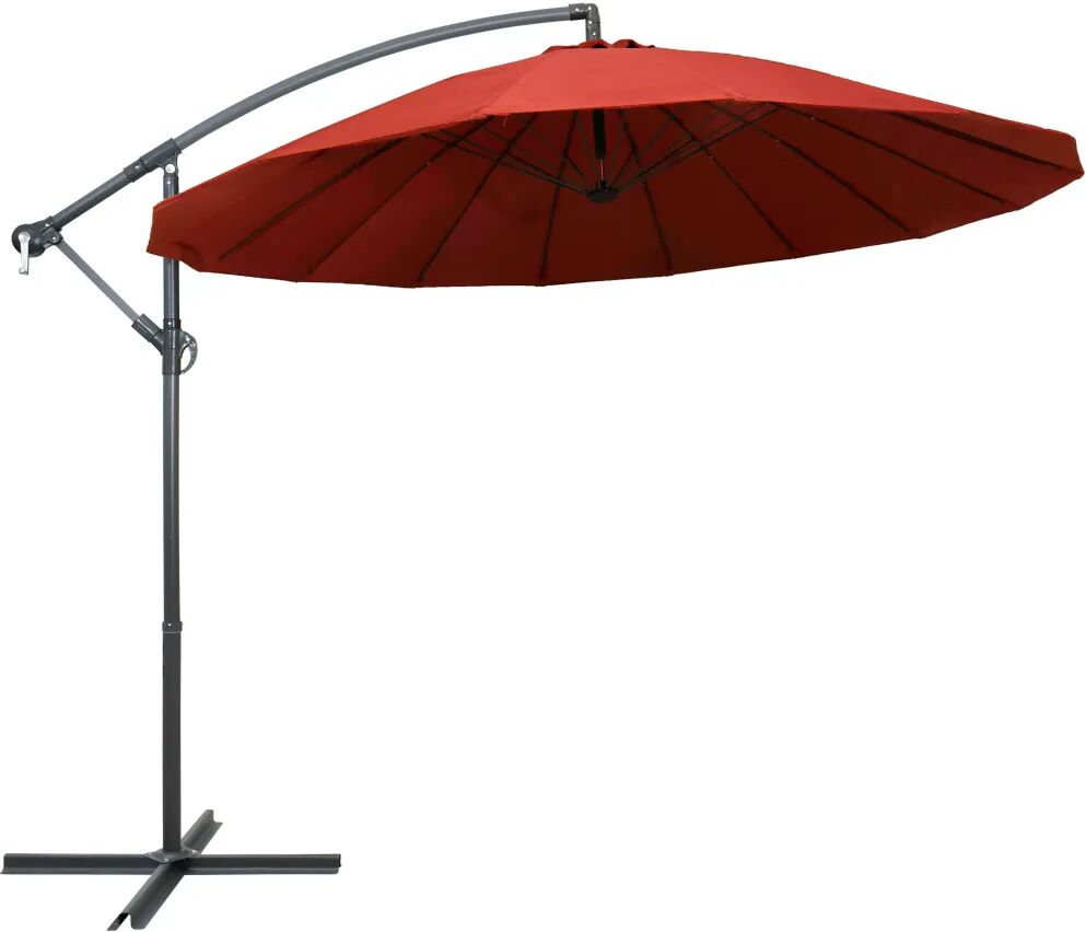 vidaXL Parasol suspendu Terre cuite 3 m Mât en aluminium