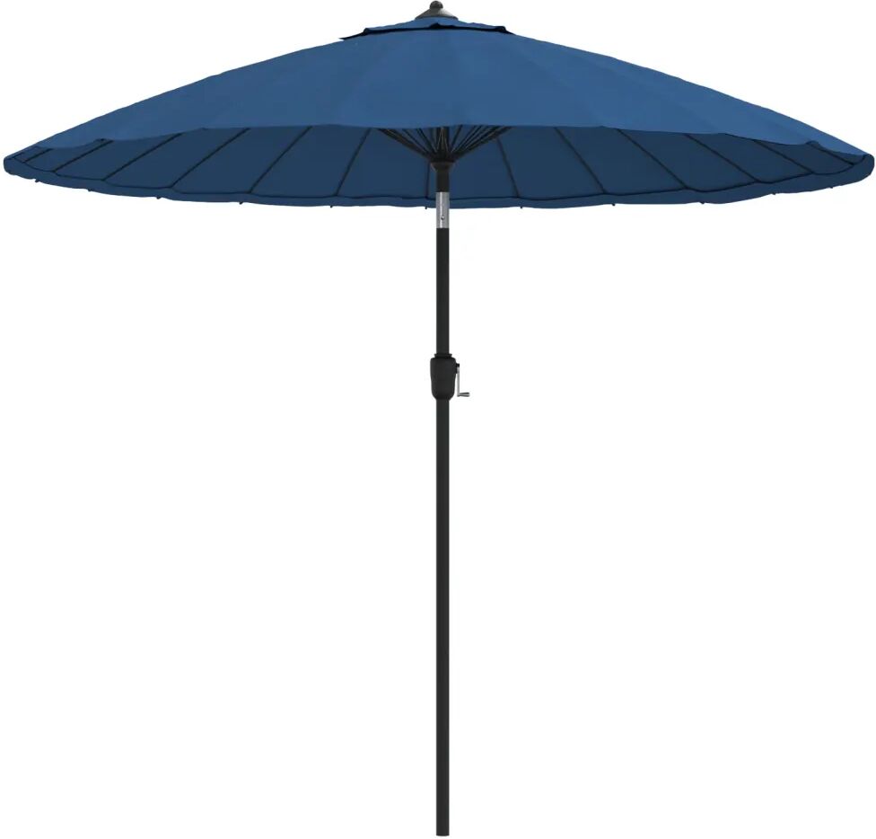 vidaXL Parasol d'extérieur avec mât en aluminium 270 cm Bleu azuré