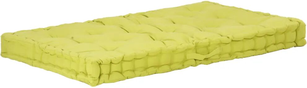 vidaXL Coussin de plancher de palette Coton 120x80x10 cm Vert