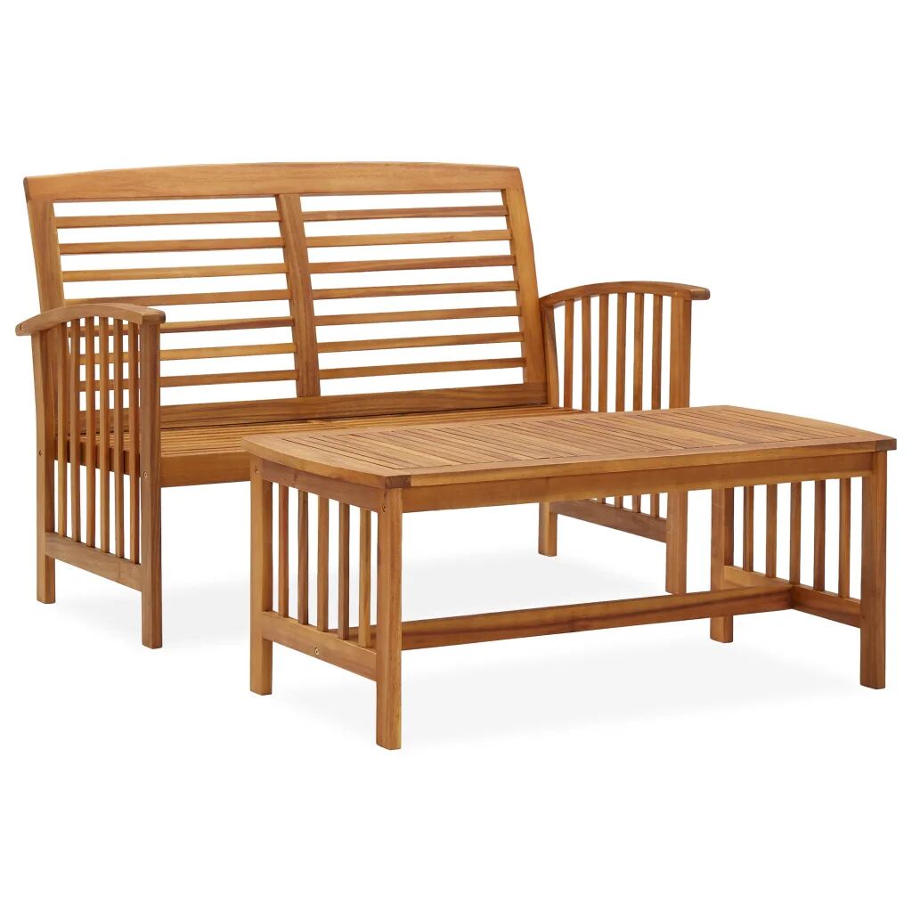 vidaXL Salon de jardin 2 pcs Bois d'acacia solide