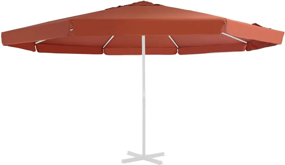 vidaXL Tissu de remplacement de parasol d'extérieur Terre cuite 500 cm