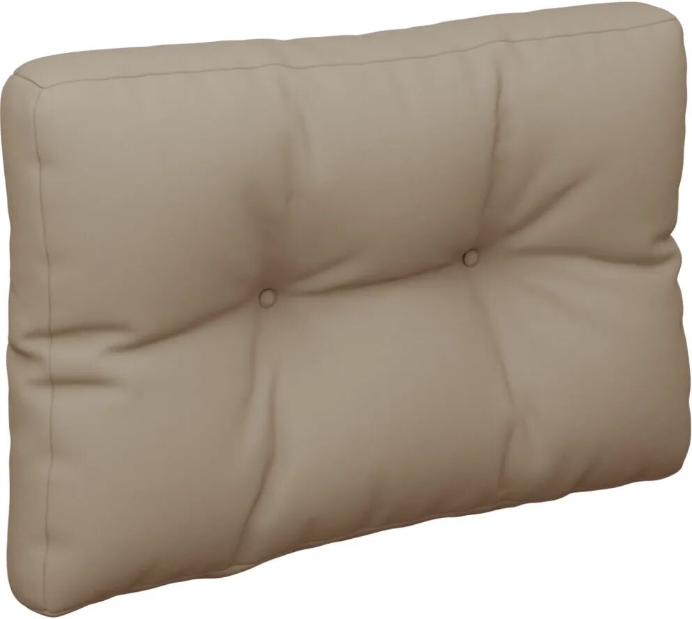 vidaXL Coussin de canapé palette Taupe 50x40x10 cm