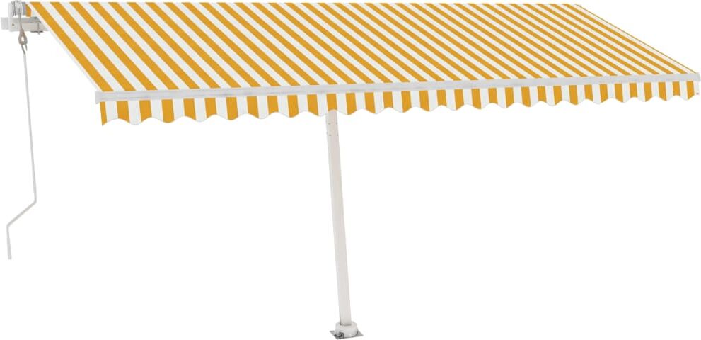 vidaXL Auvent automatique sur pied 500x300 cm Jaune/Blanc