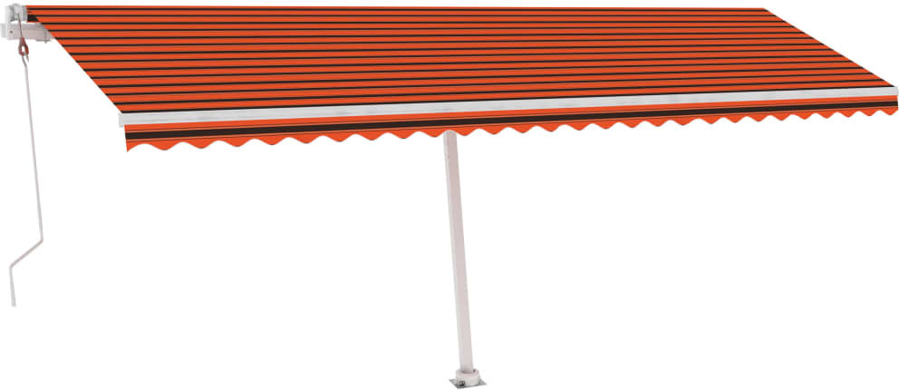 vidaXL Auvent automatique sur pied 600x300 cm Orange/marron