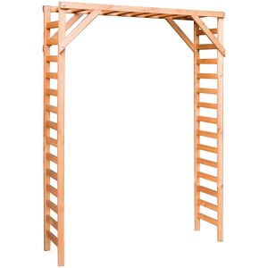 promadino Rosenbogen »Pergola«, BxTxH: 137x50x198 cm honigbraun