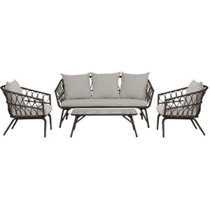 Cocon Gartenlounge-Set »Margrethe, Braun/Nature, 5 Sitzplätze« Braun, Nature Größe