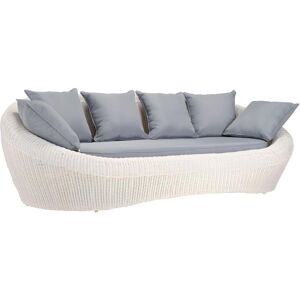 Gartensofa 3-Sitzer Polyrattan - Cremeweiß - WHITEHEAVEN von MYLIA