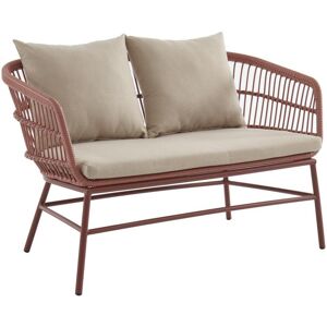 Gartensofa 2-Sitzer - Polyrattan - Terracotta - LOUSINI von MYLIA