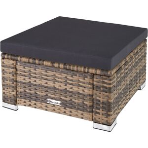 tectake Rattan Sitzhocker - natur