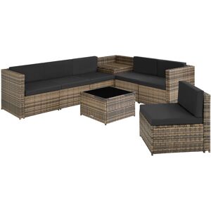 tectake Rattan Lounge Verona - natur