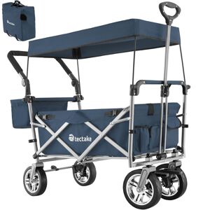 tectake Faltbarer Bollerwagen Nico mit Tragetasche Belastbarkeit 80kg - blau