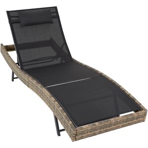 tectake Rattan Sonnenliege Moana - natur