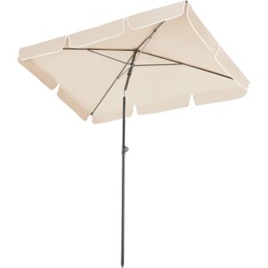 tectake Sonnenschirm Vanessa 200x125cm höhenverstellbar und neigbar - beige