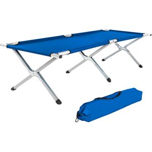 tectake Feldbett aus Aluminium - blau