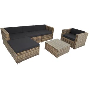 tectake Rattan Lounge Milano - natur