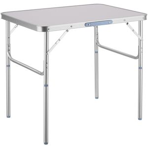 tectake Camping Klapptisch aus Aluminium 75x55x68cm - grau